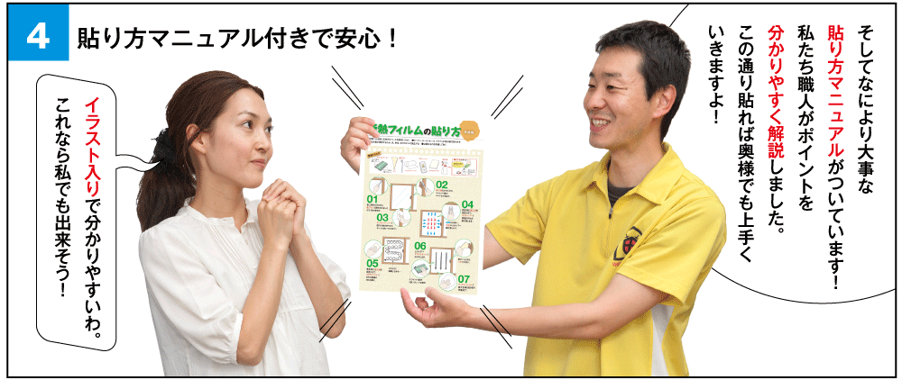 貼り方マニュアル付きで安心!